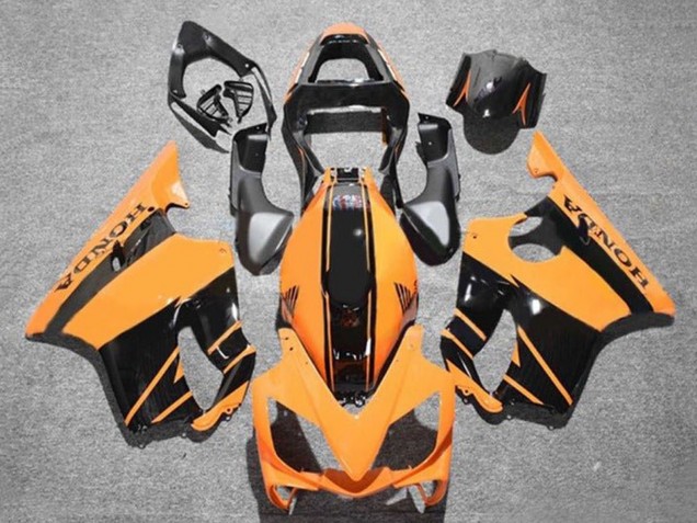 Descuento Carenados Moto Honda CBR600 F4i 2001-2003 - Naranja Negro Brillante Raya
