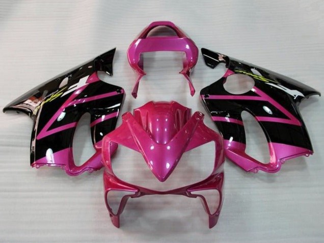 Descuento Carenados Moto Honda CBR600 F4i 2001-2003 - Rosa Negro Brillante Raya