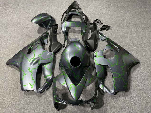 Descuento Carenados Moto Honda CBR600 F4i 2001-2003 - Plata Verde Iluminación