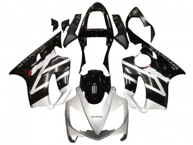 Descuento Carenados Moto Honda CBR600 F4i 2001-2003 - Plata Negro Brillante