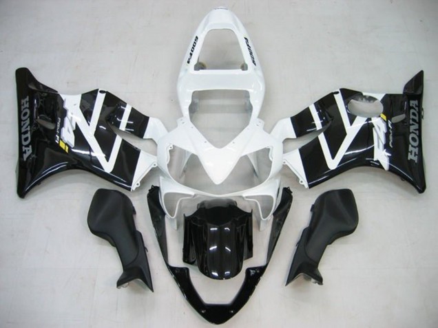 Descuento Carenados Moto Honda CBR600 F4i 2001-2003 - Blanco Negro Brillante