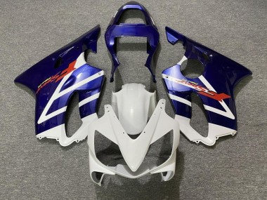 Descuento Carenados Moto Honda CBR600 F4i 2001-2003 - Blanco Azul Raya