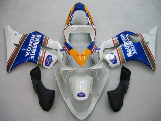 Descuento Carenados Moto Honda CBR600 F4i 2001-2003 - Amarillo Blanco Azul Rothmans