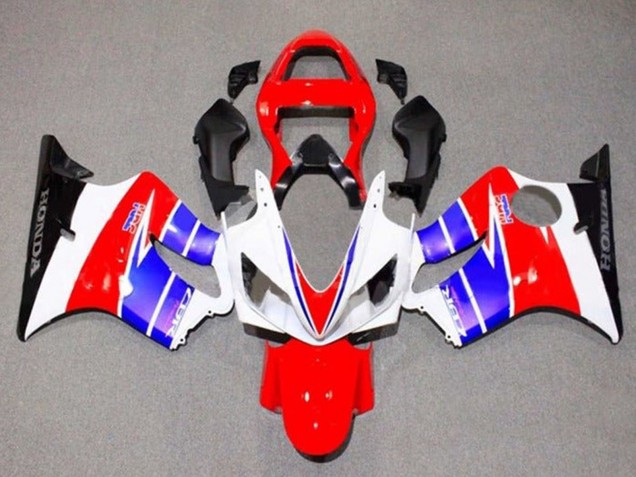 Descuento Carenados Moto Honda CBR600 F4i 2001-2003 - Blanco Rojo Azul Negro
