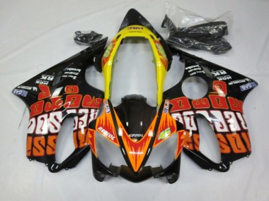 Descuento Carenados Moto Honda CBR600 F4i 2004-2007 - Amarillo Naranja Negro Brillante Rossi