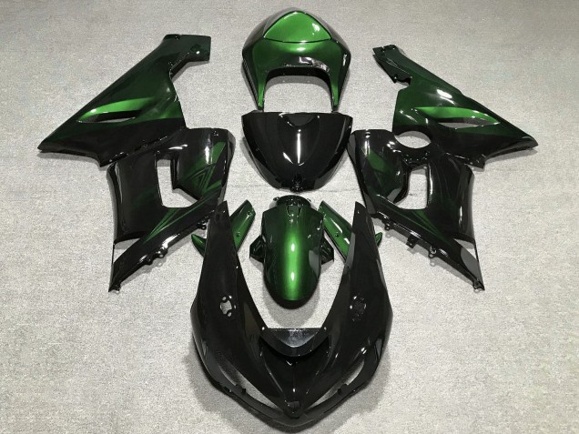 Descuento Carenados Moto Kawasaki ZX6R 2005-2006 - Verde Negro Brillante