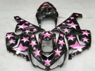 Descuento Carenados Moto Kawasaki ZX6R 2005-2006 - Negro Rosa Estrella