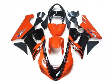 Descuento Carenados Moto Kawasaki ZX6R 2005-2006 - Naranja Negro Elf