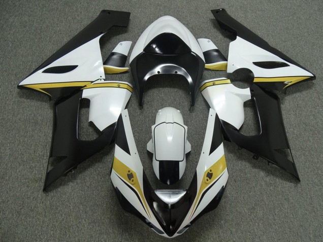 Descuento Carenados Moto Kawasaki ZX6R 2005-2006 - Blanco Negro Amarillo