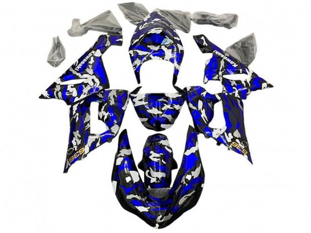 Descuento Carenados Moto Kawasaki ZX6R 2005-2006 - Azul Camouflage