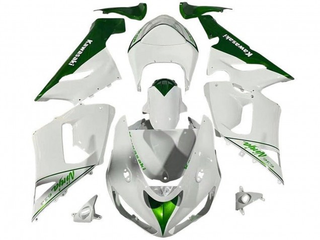 Descuento Carenados Moto Kawasaki ZX6R 2005-2006 - Blanco Verde