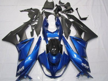 Descuento Carenados Moto Kawasaki ZX6R 2007-2008 - Azul Negro Mate Blanco