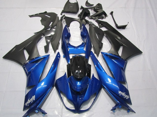 Descuento Carenados Moto Kawasaki ZX6R 2007-2008 - Azul Negro Mate Blanco