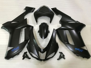 Descuento Carenados Moto Kawasaki ZX6R 2007-2008 - Negro Mate Azul Ninja