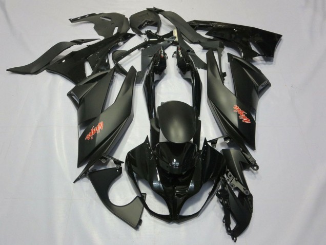 Descuento Carenados Moto Kawasaki ZX6R 2007-2008 - Negro Mate Negro Rojo