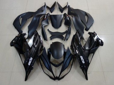 Descuento Carenados Moto Kawasaki ZX6R 2007-2008 - Negro Mate Negro Brillante Blanco