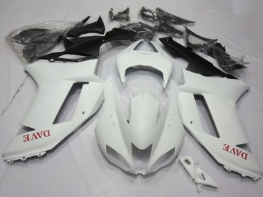 Descuento Carenados Moto Kawasaki ZX6R 2007-2008 - Blanco Mate Rojo