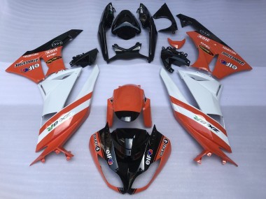 Descuento Carenados Moto Kawasaki ZX6R 2007-2008 - Naranja Blanco Negro