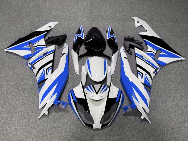Descuento Carenados Moto Kawasaki ZX6R 2007-2008 - Blanco Azul Negro