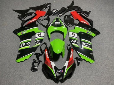 Descuento Carenados Moto Kawasaki ZX6R 2007-2008 - Negro Verde Blanco Rojo