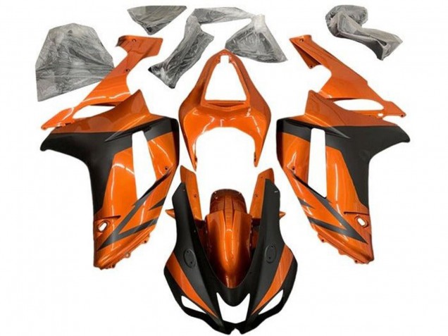 Descuento Carenados Moto Kawasaki ZX6R 2007-2008 - Naranja Negro Mate
