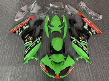 Descuento Carenados Moto Kawasaki ZX6R 2009-2012 - Verde Negro Brillante Rojo Amarillo Monstruo Motocard
