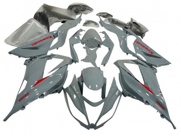 Descuento Carenado Moto Kawasaki ZX6R 2013-2018 - Nardo Gris Rojo