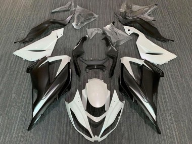 Descuento Kits Carenado Moto Kawasaki ZX6R 2013-2018 - Blanco Negro Mate