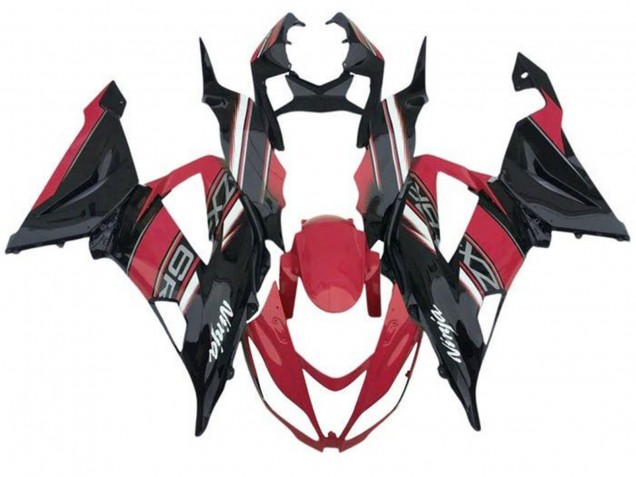 Descuento Carenados Moto Kawasaki ZX6R 2013-2018 - Rojo Negro Blanco