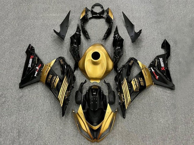 Descuento Carenados Moto Kawasaki ZX6R 2013-2018 - Oro Negro Brillante