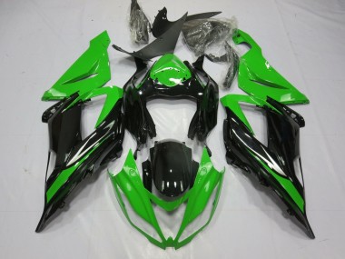 Descuento Carenado Moto Kawasaki ZX6R 2013-2018 - Verde Negro Brillante