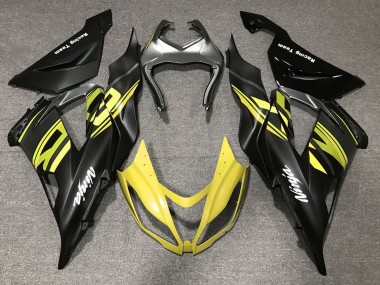 Descuento Carenados Moto Kawasaki ZX6R 2013-2018 - Negro Mate Amarillo