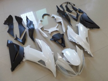 Descuento Carenado Moto Kawasaki ZX6R 2013-2018 - Blanco Negro Mate