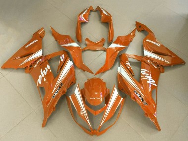 Descuento Carenados Moto Kawasaki ZX6R 2013-2018 - Naranja Blanco