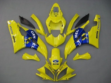 Descuento Carenados Moto Yamaha YZF R6 2006-2007 - Amarillo Azul Motul Michelin Camello