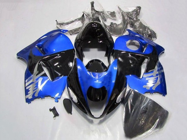 Descuento Carenados Moto Suzuki GSXR 1300 Hayabusa 1996-2007 - Azul Chrome Negro