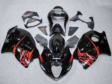 Descuento Carenados Moto Suzuki GSXR 1300 Hayabusa 1996-2007 - Negro Brillante Rojo