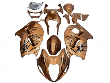 Descuento Carenados Moto Suzuki GSXR 1300 Hayabusa 2008-2020 - Bronze Negro Llama