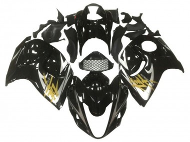 Descuento Carenados Moto Suzuki GSXR 1300 Hayabusa 2008-2020 - Negro Brillante Plata Oro