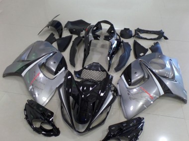 Descuento Carenados Moto Suzuki GSXR 1300 Hayabusa 2008-2020 - Negro Brillante Plata Chrome