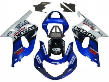 Descuento Carenados Moto Suzuki GSXR1000 2000-2002 - Blanco Rojo Azul Negro Rojo