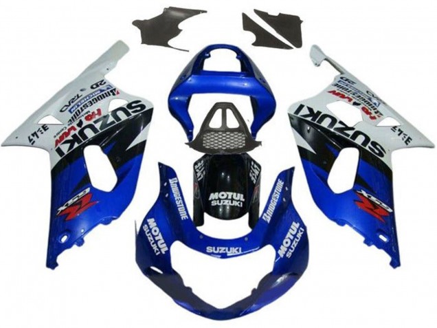 Descuento Carenados Moto Suzuki GSXR1000 2000-2002 - Blanco Rojo Azul Negro Rojo