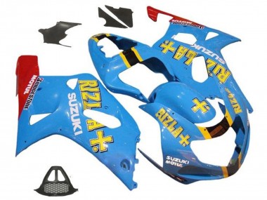 Descuento Carenados Moto Suzuki GSXR1000 2000-2002 - Azul Amarillo Rojo Rizla