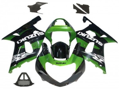 Descuento Carenados Moto Suzuki GSXR1000 2000-2002 - Verde Negro Brillante Gris Blanco