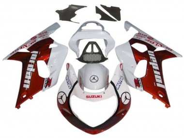 Descuento Carenados Moto Suzuki GSXR1000 2000-2002 - Blanco Rojo Jordan