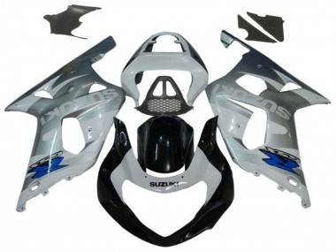 Descuento Carenados Moto Suzuki GSXR1000 2000-2002 - Plata Blanco Negro Brillante Azul