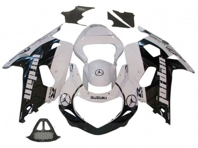 Descuento Carenados Moto Suzuki GSXR1000 2000-2002 - Blanco Negro Jordan