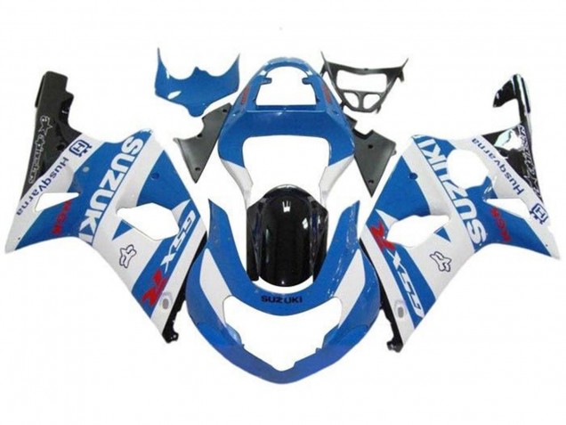 Descuento Carenados Moto Suzuki GSXR1000 2000-2002 - Blanco Azul Claro Negro Brillante Rojo