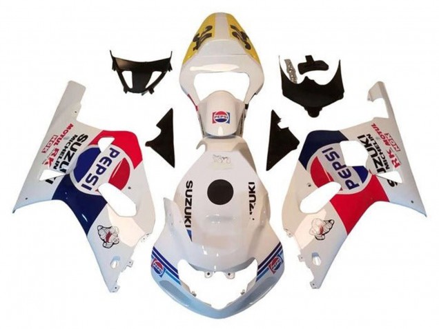 Descuento Carenados Moto Suzuki GSXR1000 2000-2002 - Blanco Rojo Azul Pepsi