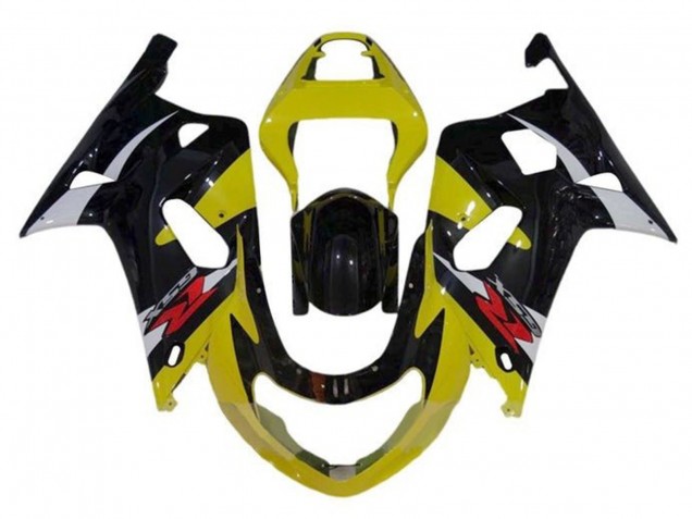 Descuento Carenados Moto Suzuki GSXR1000 2000-2002 - Amarillo Plata Negro Brillante Rojo